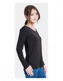 Tricou Bioactiv Maneca Lunga Femei Rejuvinova Greene, Subtire – Negru – Mărime M