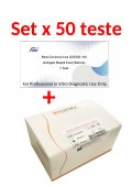 Set x 50 Teste rapide COVID-19, 25 Antigen (Saliva) + 25 IgG/IgM Elvetia- Individuale